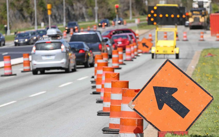 cómo conducir por tramos en obras